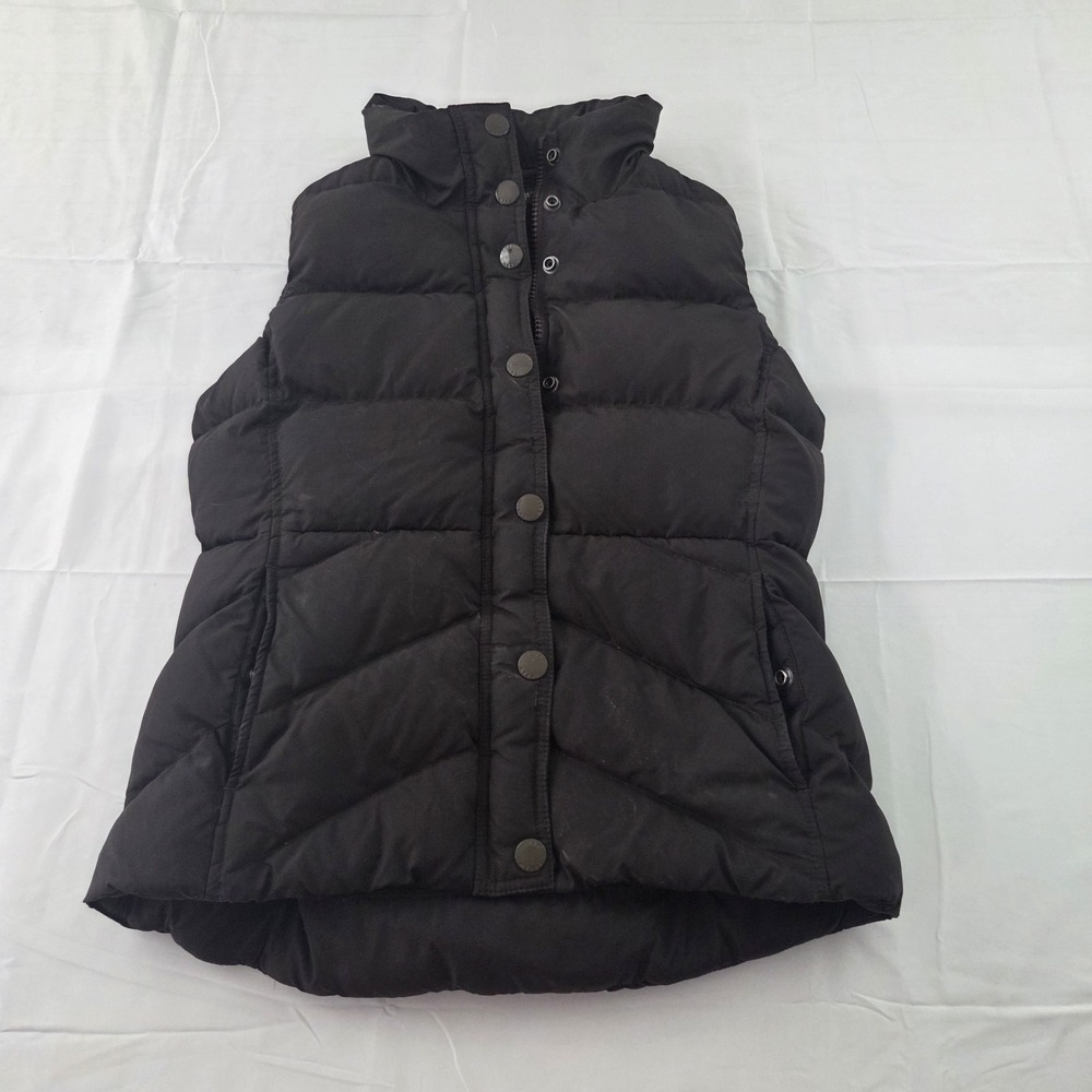 J Crew Puffer Vest Womens Small Brown Faux Down Quilted Winter Americana Layer